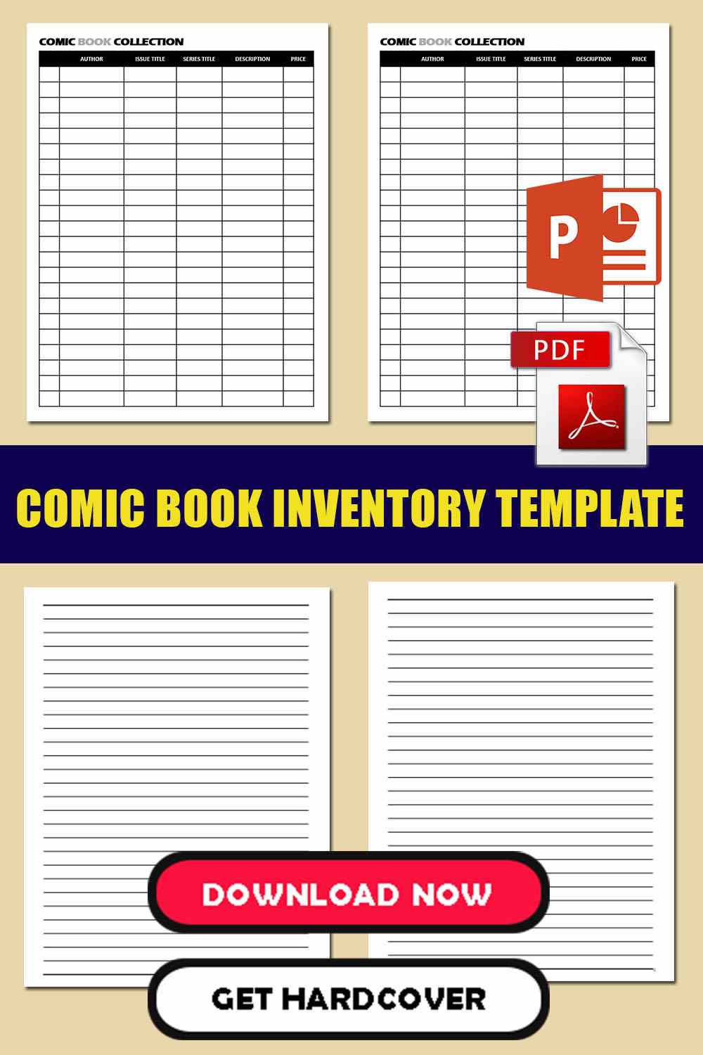 Comic Book Inventory Template